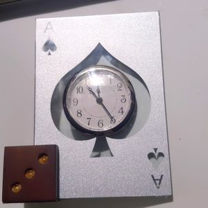 Ace of spades desk clock